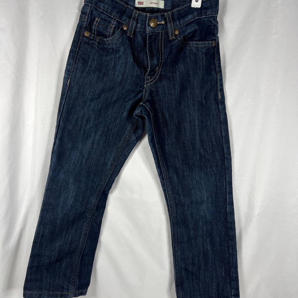 Levis 511 Slim Fit Jeans Boys 6Reg Dark Wash Blue Denim‎ Kids Adjustable